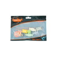Pochette refermable avec fermeture éclair stratifiée en aluminium imprimé de conception sac de leurre alimentaire pour poisson emballage en plastique souple sacs à appâts personnalisés