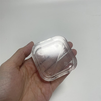 Palette de fards à paupières transparente, poudre compacte, emballage de maquillage à coins arrondis, étui carré pour blush