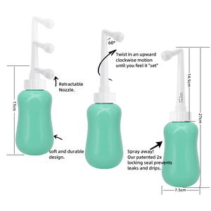 Portable <strong>Handheld</strong> <strong>Bidet</strong> Toilet Spray Bottle Discount <strong>Plastic</strong> Peri Bottle for Mom's Bathroom Cleaning Travel-Friendly - Product Image 3