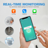 Dispositif de détection de fuite de tuyau d'eau pour maison, compatible Zigbee, détecteur d'inondation intelligent haute sensibilité 130 dB, alarme Tuya