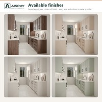 Armoires de cuisine sur mesure en bois massif, design Shaker, aménagement en U, boîtes d'armoires en panneaux de particules et tiroirs à fermeture amortie