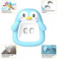 Bouée de piscine gonflable en PVC en forme de pingouin pour bébé, siège flottant pour tout-petits, anneau de natation pour enfants de 2 à 4 ans