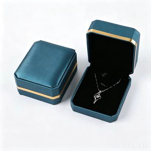Boîte d'emballage et <span class=keywords><strong>de</strong></span> rangement pour bijoux en cuir jaune <span class=keywords><strong>de</strong></span> Guangzhou, pour bracelets et colliers, avec logo personnalisé, directement <span class=keywords><strong>de</strong></span> l'usine - Product Image 5