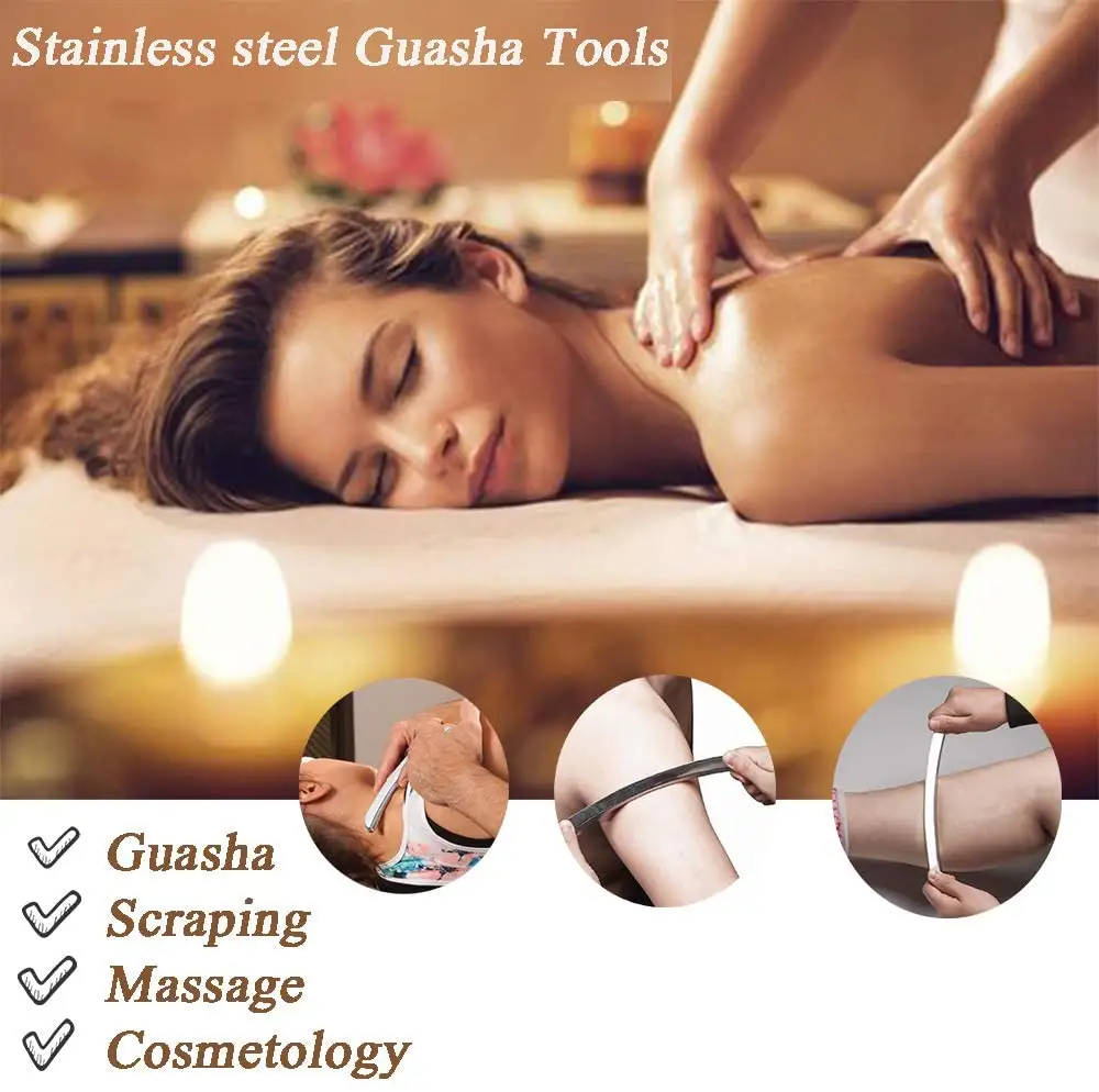 Ganzkörper massage gerät Gua Sha Massage set aus Edelstahl für sportliche Entspannung