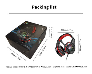Profesional 3,5/conexión USB 7,1 Surround Auriculares para juegos con cable RGB Iluminado Sonido estéreo Auriculares para juegos con micrófono - Product Image 6