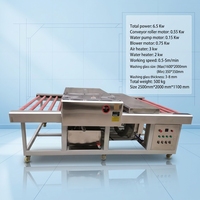 Équipement horizontal de lavage et de séchage du verre, équipé d'une machine de traitement du verre PLC avec certification CE