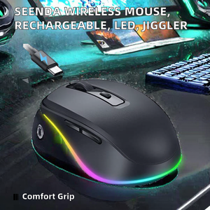 <span class=keywords><strong>Seenda</strong></span> Kabellose Wiederaufladbare LED-Hintergrundbeleuchtete Optische Sensor-Maus 2,4G USB Ergonomisches Design Rechtshänder-Laptop-Maus Leise und Unauffällig - Product Image 2