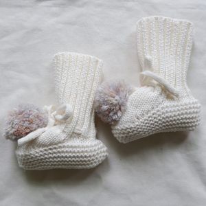Personnalisé 0-1Y Australie US Bébé Chaussettes Chaussons Chunky Tricoté Chaud Hiver Premiers Marcheurs Crochet Chaussures À La Main Unisexe Infantile Chaussettes - Product Image 6