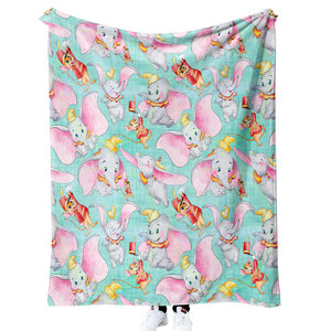 New Arrivals Dễ Thương Voi Động Vật Phim Hoạt Hình In Ấn Chăn Tùy Chỉnh Lông Cừu Flannel Nhà Ném Du Lịch Chăn - Product Image 3