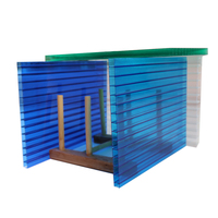 Panneau en polycarbonate double couche haute transparence, isolé, pour pare-soleil extérieur creux