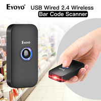 Scanner de codes-barres 2.4G, Portable, filaire et sans fil, de 16M, avec batterie de 650mAh, nouveau, Scanner de codes à barres, bluetooth, portatif