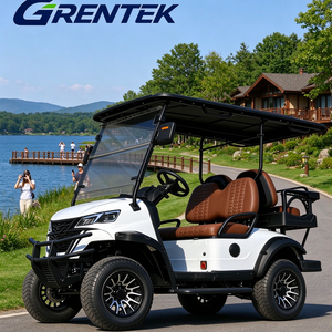 Carrito de golf de litio de 4 asientos, sistema de audio y entretenimiento con pantalla grande para miembros de clubes de golf - Product Image 1