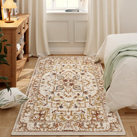 Tapis de table basse rectangulaire géométrique moderne de style américain personnalisé de 10 mm, fabriqué à la machine, lavable en machine, salon complet