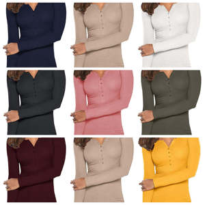 Của Phụ nữ dài tay hàng đầu cho mùa xuân, Breathable đan, Màu rắn, mỏng phù hợp với thiết kế, giản dị T-Shirt vận chuyển - Product Image 6