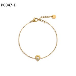 สร้อยข้อมือแฟชั่นประดับเซอร์โคเนีย P0047 สำหรับผู้หญิง เครื่องประดับคุณภาพสูง - Product Image 2