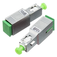 Atenuador de Fibra Óptica Fijo Damu SC APC Macho a Hembra, 1 a 30dB Opcional, Monomodo, Adaptador de Red FTTH PON para Telecomunicaciones