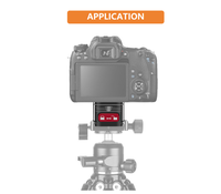 Kit Base per Piastra a Sgancio Rapido 1/4"-20 in Lega di Alluminio con Blocco a Scorrimento, Adattatore per Montaggio Fotocamera, Supporto OEM ODM, Logo Personalizzato, Incisione Laser