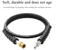 Tuyau en caoutchouc synthétique 5000 psi pour nettoyeur haute pression, double couche de fil d'acier EN853, tuyau hydraulique haute pression SAE100 R1 R2
