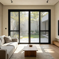 Ventanas Corredizas de Seguridad Modernas para Cocina, con Marco Delgado de Aleación de Aluminio y Malla Antirrobo de Acero Inoxidable 304