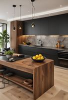 Armoires de cuisine de style moderne uniques CBMmart avec étagères de garde-manger escamotables, fabriquées en Chine