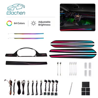 Kit d'éclairage d'ambiance pour voiture Volkswagen CC 2013-2018, bande LED 64 couleurs, kit d'amélioration de l'atmosphère intérieure dynamique/galaxie
