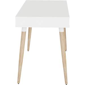 Bureau d'ordinateur scandinave Alera, 47,24" x 23,62" x 29,53", blanc/bois beige - Product Image 3