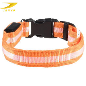 조정가능한 폴리에스테 가죽 끈 USB 케이블 재충전용 밤 안전 <span class=keywords><strong>led</strong></span> 개 목걸이 - Product Image 2