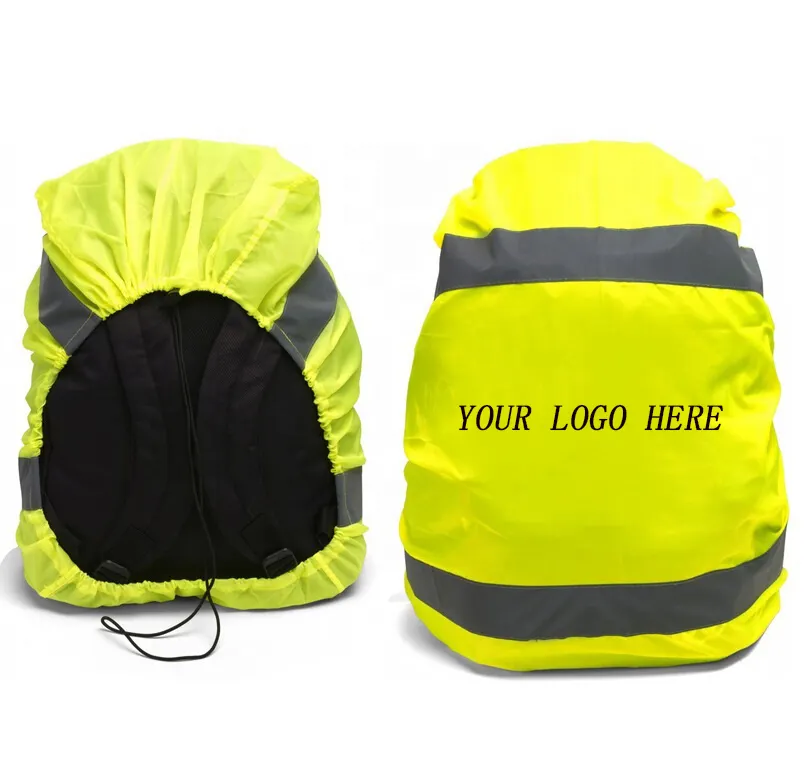 Licht Nacht Benutzerdefinierte Wasserdicht Reflektierende Streifen Rucksack Regen Abdeckung Für Schule Taschen