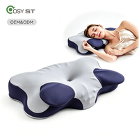 Oreiller de soutien cervical ergonomique personnalisé en forme de papillon, rembourré de mousse à mémoire de forme, hypoallergénique, respirant, certifié Oeko-Tex