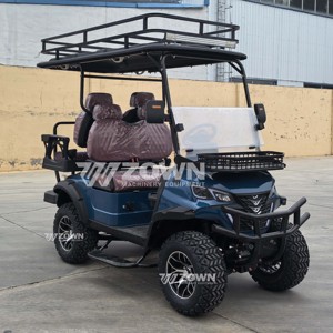 Carrito de golf eléctrico ZOWN de 3-4 asientos, vehículo utilitario todoterreno con techo y luces LED - Product Image 5