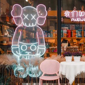 Cho kaws bear-hình bức tượng neon ánh sáng dấu hiệu chất lượng cao tùy chỉnh thiết kế pin/USB powered IP65 trang trí bầu không khí - Product Image 5