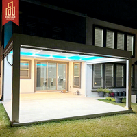 5x6 6x5 6x6 7x7 12x16 12x20 12x24 13x16 Pergolas, Arches et Arbours d'extérieur en aluminium avec toit à lames orientables, bioclimatiques, thermolaqués