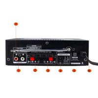 Yüksek kaliteli HI-FI Stereo ses güç amplifikatörü ev sineması çift kanal 300W tepe BT 5.0 araba amplifikatör DC12V