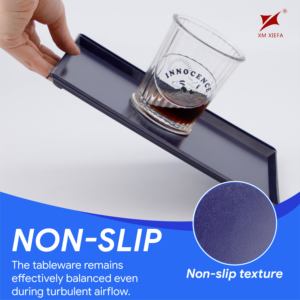 Plateau de service durable en plastique ABS pour l'aviation, avec bords lisses et sans bavures, idéal pour la restauration aérienne et les services alimentaires - Product Image 4