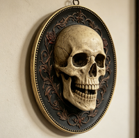 Nouvelle figurine squelette de pirate en résine peinte à la main, réaliste, pour Halloween, sculpture d'os de pirate pour maison hantée, artisanat pour une ambiance festive