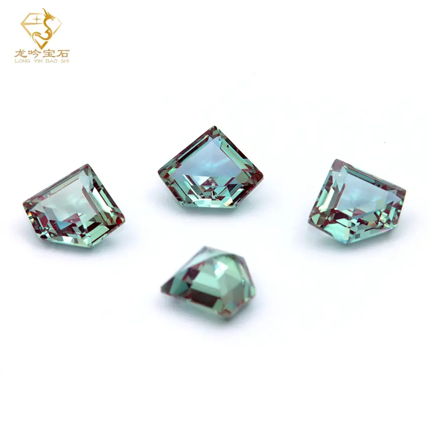 Penjualan terlaris batu permata Alexandrite perubahan warna #46 /#45 Lab batu permata Alexandrite DIY pembuatan perhiasan