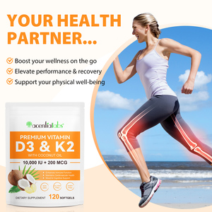 Capsule di <span class=keywords><strong>Vitamina</strong></span> <span class=keywords><strong>D3</strong></span> K2 con Olio di Cocco, Confezione da 120, Integratore Premium per il Sistema Immunitario - Product Image 3