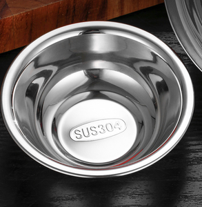 SFB35 717 304 Stainless Steel Mixing Bowl Large Capacity <b>Round</b> Kitchen <b>Basin</b> for Salad and Vegetables - Product Image 3