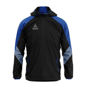 Chaqueta Deportiva Ajustada con Bloques de Color, Cortavientos, Personalizable, con Capucha, Estilo Atlético, para Entrenamiento al Aire Libre - Product Image 1