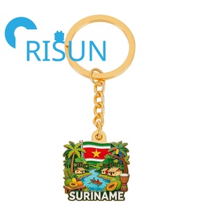 Llavero de Metal Personalizado con Mapa de América del Norte y del Sur, Cultura de Paramaribo, Surinam, Recuerdo, Regalo - Product Image 4