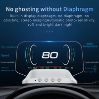 2026 Auto GPS LCD Head-Up-Display mit OBD2 Spiegel C3 Glas HUD mit Wassertemperatur- und Uhrfunktion