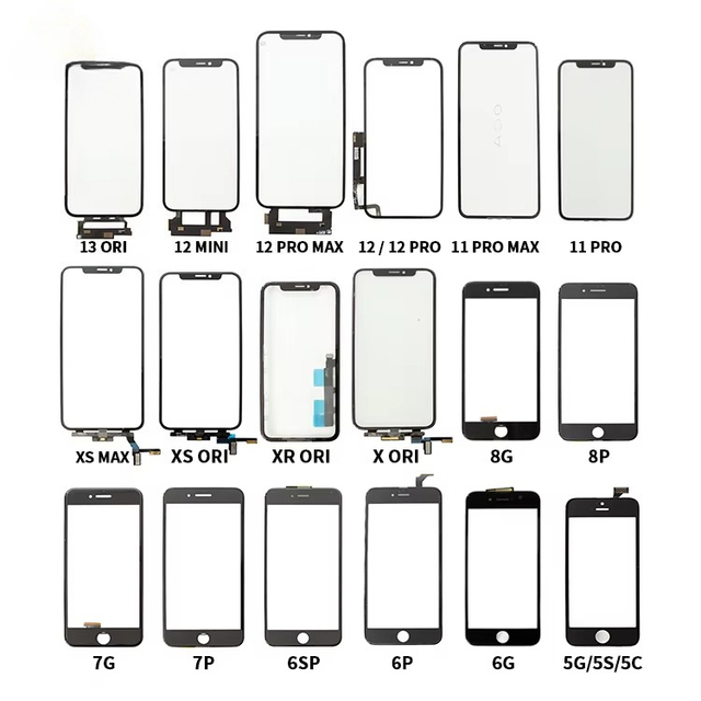 Original Touch Glass Digitizer For Iphone 6 7 8 Plus For Iphone X Xr Xs Max Panel Glass For Iphone 11 12 13 Pro Max Touch Screen