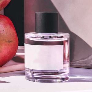 豪华圆柱香水瓶 50 毫升 重底玻璃香水瓶 50 毫升 空玻璃香水喷雾瓶 带木盖 - Product Image 2