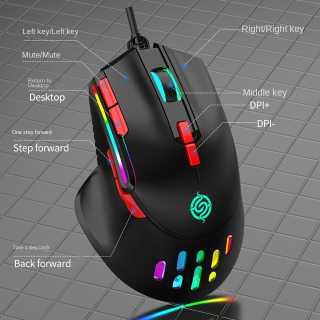 Viper 2.4GHz Wireless RGB Backlit Gaming Mouse Ergonomic Right-Handed 6-Button Optical Sensor USB for Computer Laptop In Stock