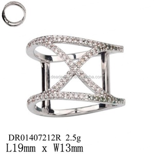 ผู้นำเข้าเครื่องประดับเงินแท้ 925 ผสมเจอร์เมเนียม แหวนเงินวงกว้าง - Product Image 1