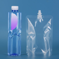Pochettes souples transparentes personnalisées réutilisables de qualité alimentaire, imprimées en héliogravure, avec bec verseur, pour l'emballage de vodka, bière, jus et autres boissons