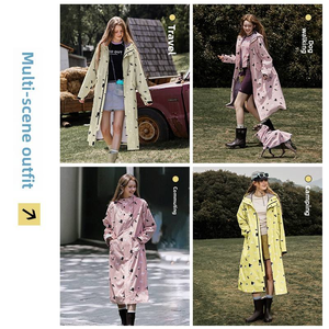 Impermeable para Mujer Más Vendido, Ligero, Impermeable y Cortavientos, con Capucha y Bolsillos, Chaqueta Impermeable Moderna - Product Image 2
