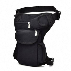 Sac de jambe tactique multifonctionnel noir imperméable pour homme, idéal pour le sport et les activités de plein air - Product Image 1