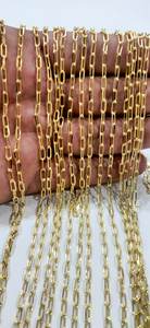 Chaîne à maillons rectangulaires en or rempli 14 carats 2 mm Chaînes pour la fabrication de bijoux - Product Image 5