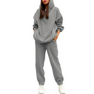 Relaxed Fit Matching <b>Set</b> with Jogger Pants Women Tracksuit Soft and Comfy Two Piece <b>Lounge</b> <b>Set</b> Women Tracksuit - Product Image 1